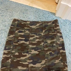 Free people camo skirt